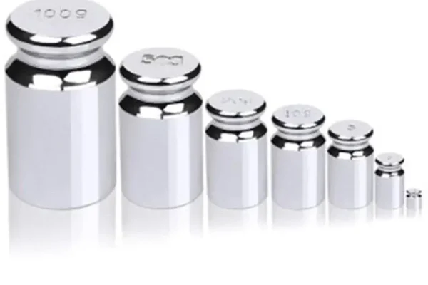 Série de masses étalons cylindriques 1g à 1kg classe F2 M1 étalonnage QualiMet Maroc SEMAC